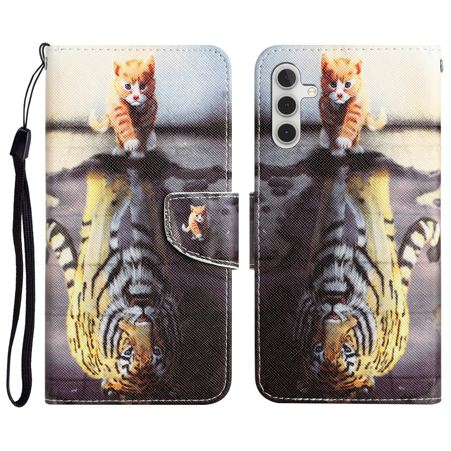 For Samsung Galaxy S23 FE PU Leather Flip Case Pattern Printing Protective Wallet Cover with Strap For Samsung Galaxy S23 FE PU Leather Flip Case Pattern Printing Protective Wallet Cover with Strap